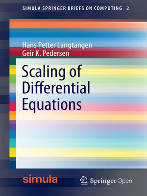cover image of Scaling of Differential Equations